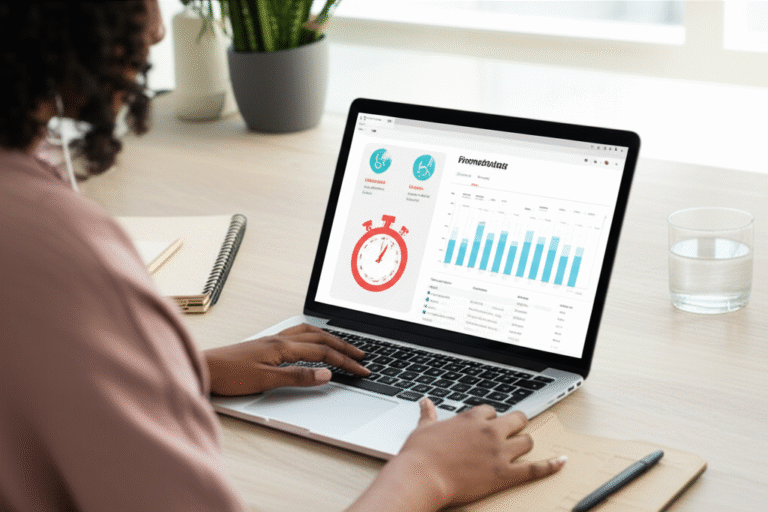 Técnica Pomodoro Mulher usando técnica Pomodoro para estudar