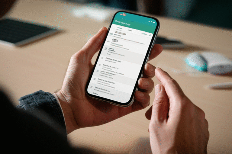 Gerenciamento de Tempo Eficaz Pessoa usando aplicativo de gerenciamento de tempo em seu celular
